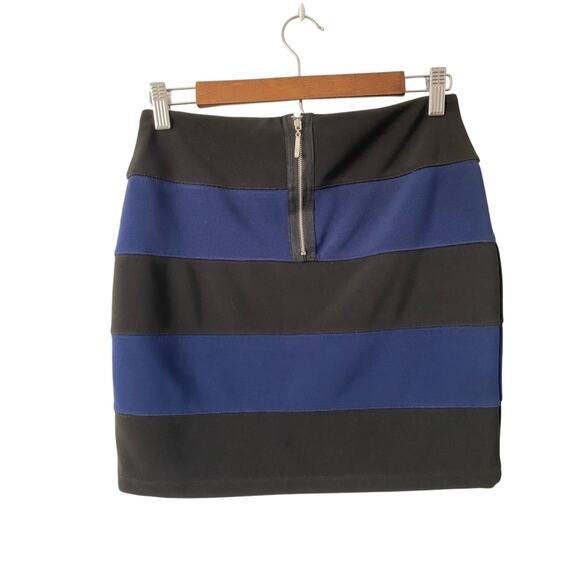 Forever 21 Women's S Whimsigoth Stripe Pencil Stretch Mini Skirt Academia Goth - Picture 3 of 7